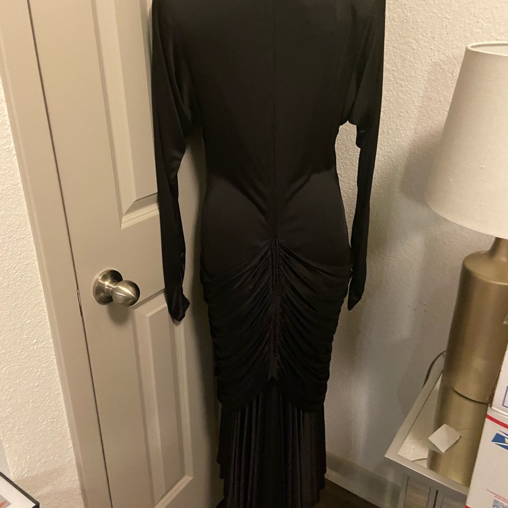 Vintage Tadashi Shoji mermaid ruch black d…_3